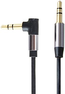Green Mars 3.5mm Male Right Angle to Male Auxiliary Stereo Audio Cable,Compatible for Smartphones/iPad or iPhone/Tablets/Speakers/Media Players and More, 3.3 Feet (1 Meters)-Black