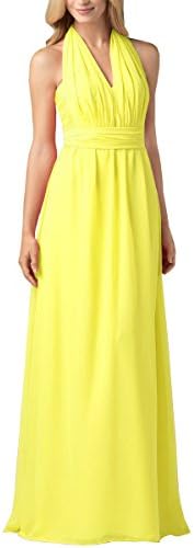 Women's Multi Way Wrap Convertible Infinity Long Maxi Dress (Yellow,2)