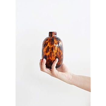 Amazon Com Leopard Animal Print Glass Bud Vase 6 25 Tall Home
