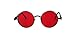 Steampunk Fashion Sunglasses NYC, Black & Clear Red, Large