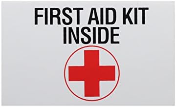 First Aid Kit Inside Label Sign Self Adhesive 3x5 Each