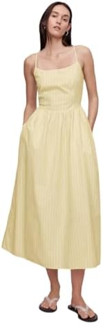 scoop neck midi dress gap Short-Sleeve Scoop-Neck Midi Dress