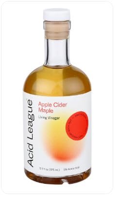 ACID LEAGUE, LIVING VINEGAR APPLE CIDER MAPLE, PACK OF 6, 12.7 OZ