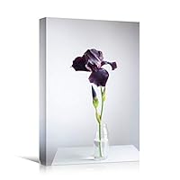 Canvas Wall Art Purple Flower Portraiture Colorful Floral Multicolor Photography Portrait Romantics - 12x18 inches