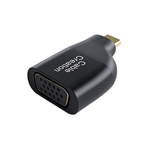 CableCreation USB-C to VGA Adapter Mini Size, Aluminum Type C to VGA 1920x1080@60Hz Thunderbolt 3 Compatible Converter, Compatible with MacBook Pro 2019, XPS 13, Yoga 720, Surface Book 2, Galaxy S10