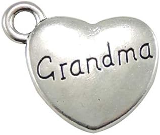 30pcs Family Letter Charms Pendant Loose Beads Set for DIY Jewelry Making 10 Styles (grandma)
