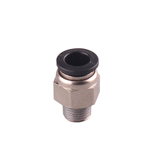 1/4" PT Male Thread 8mm Push In Joint Pneumatic Connector Quick Fittings 12 Pcs Ted Lele (8mm 1/4)