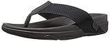 FitFlop Men's Surfer Flip Flop, Black, 10 M US