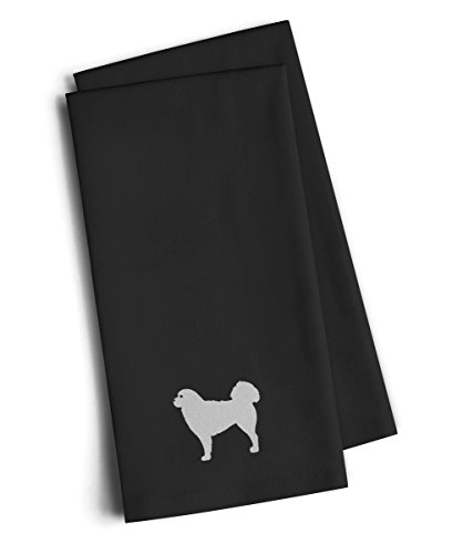 Caroline's Treasures BB3427BKTWE Black Set Polish Tatra Sheepdog Embroidered Kitchen Towel Set of 2, Fabric