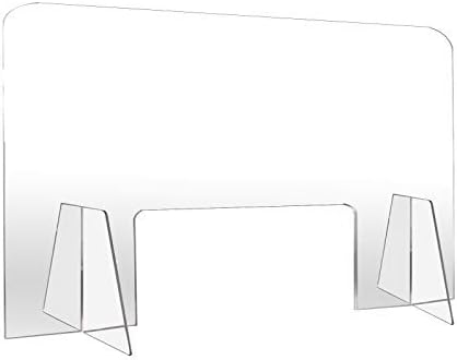 Amazon Amazon当日発送 アクリル板 くしゃみシールド 飛沫防止 クリアパーティション コロナウイルス対策 デスク用仕切り板 エコ材質 公共場所隔離 飲食店 オフィス 学校の 病院 薬局 角丸加工 組立式 健康保護 厚さ4mm 飛沫防止対策アクリル板 35 24inch 900 600mm