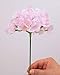 LUSHIDI 10PCS Silk Hydrangea Heads with Stems Artificial Flowers for Wedding Party Home Decor (Pink 2#)