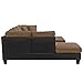 Modern 3-Piece Microfiber/Faux Leather Sofa Set - Ottoman Included
