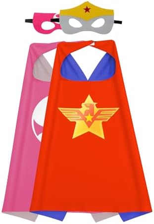 Set De 6 Capas De Superhéroe Y Máscaras Para Niños – Disfraz De Cosplay Para Cumpleaños, Halloween Y Navidad