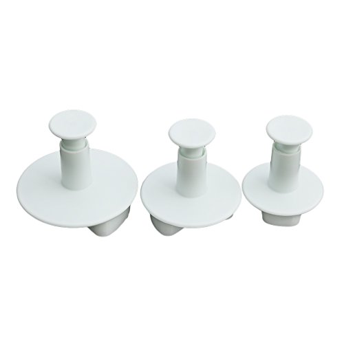 OrliverHL Bow Knot Cake Cake Mold White Sugarcraft Fondant Cookie Plunger Cutters For Cake 3 PCS Decorating Kit