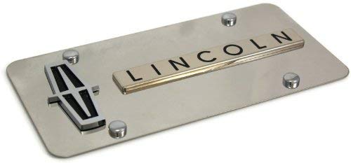 Lincoln Logo Front License Plate Frame Stainless Steel Metal 3D AUTHENTIC (Certified Refurbished)