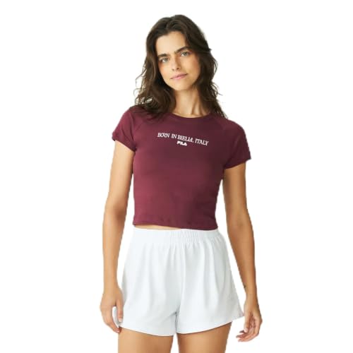 Camiseta Feminina Fila Slim Letter, Vinho, P