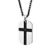 HZMAN Isaiah 41:10 Jewelry, Stainless Steel Cross Dog Tag Pendant Necklace Strength Bible Verse