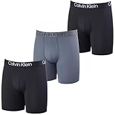Calvin Klein Men's Boxer Brief Moisture Wicking, 3-pack (US, Alpha, Small, Regular, Regular, Black/Black/Gray)