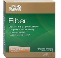 AdvoCare Fiber PEACHES & CREAM, 10 pouches .7oz each