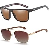 ZENOTTIC Polarized Sunglasses for Men 2 Pack | 100% UV Protection Fishing Driving Golf