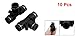 uxcell 10 Pcs Pneumatic 6mm to 6mm Push in Connector Tee Shaped Quick Fittings