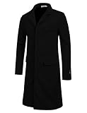 Mens Trench Coat Autumn Winter Long Jacket Overcoat