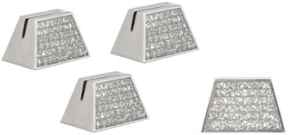 NEW!! Silver Glitter Gallore Galore Design Nickel Plated Non-Tarnish and Corrosion Resistant Set of 4 pieces Place Holder, Place Cards, Menu Holder, Banquet Table Place Card Holder. Comes in a Glossy White Box. Includes 4 Special Indicator Paper.