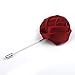 Men Lapel Flower Brooch Boutonniere Tuxedo Stick Pin Wine Red