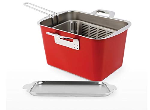 Click Here to See More Images HAPPYCALL 3-Piece Stainless Steel Deep Fryer Set, 11.5