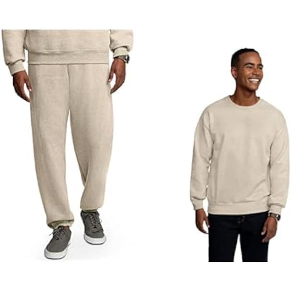 Fruit of the Loom Eversoft Sweatpants and Sweatshirt Bundle, Large