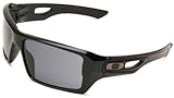 Oakley Mens Eyepatch 2 OO9136-13 Rectangle Sunglasses,Polished Black Frame/Grey Lens,One Size