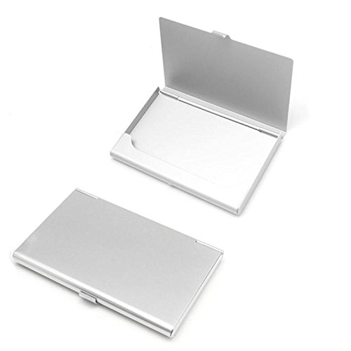 HOUSWOUKER Set of 3 Business Card Organizer Professional Business Card Holder Organizer Book PU Leather for 600 Business Cards& Stainless Steel Business Card Case