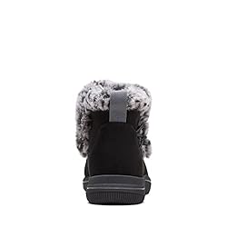 Clarks Women's Breeze Fur Ankle Boot, Black, 8