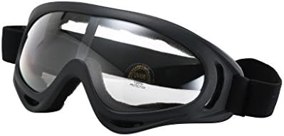 HaoMing Men's Windproof Goggles Snow Goggles UV400 Eyeglasses Black Frame