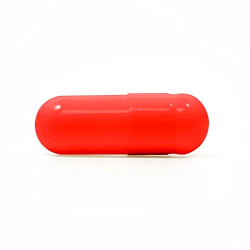 Capsuline Colored Gelatin Empty Capsules Size 00 Red/Red 1000 Count
