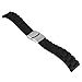Bewish Soft Silicone Rubber Strap Watchband Replacement Stainless Steel Fold Over Clasp Sport Divers (22mm)
