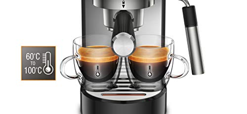 Krups Virtuoso XP442C Siebträgermaschine | Espressomaschine | mit Milchschaumdüse | 15 bar Pumpendruck | nur 15 cm breit… – Bild 7