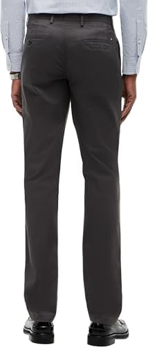 Herren Hose Core Denton 1985 Pima Cotton Chino, Grau (Dark Ash), 33W/30L