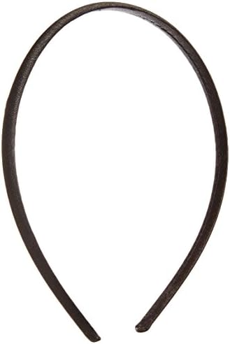 Trimweaver 12-Piece Satin Covered Plastic Headband for Jewelry Making, 7mm, Black