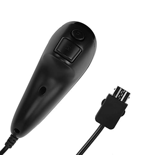 VIPITH Black Nunchuck Controller for Nintendo Wii Video Game Pack of 2