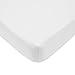 American Baby Company 100% Natural Cotton Percale Fitted Crib Sheet for Standard Crib and Toddler Mattresses, White, Soft Breathable, for Boys and Girls