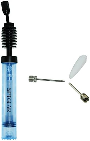 SPTGEAR Dual Action Hand Ball Pump - Air Inflator for Sports Balls - Retractable Flexible Hose - Ideal Inflation Device for Basketballs, Footballs, Soccer Balls, Volley Balls, and Inflatable Toys