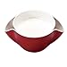 ACBULK MUDHEN MBC Nuts Double Dish Nut Peanuts Cherries Fruits Bowls with Shell Storage for Snacks - Red