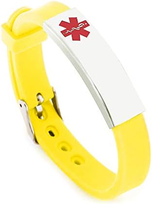 BBX JEWELRY Silicone Medical Alert ID Bracelets Sport Waterproof for Men Womens Adjustable with Wrists 6" - 7.5"