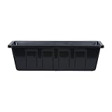 Novelty Poly-Pro Plastic Flower Box Planter, Black, 18-Inch