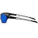 Shieldo Polarized Sports Sunglasses For Men And Women Running Cycling Fishing, Mirrored Integrated Polarized Lens Unbreakable Frame SLY002-1 (Blue-Black)