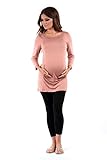 Women's Side Ruched Maternity Tunic Top by Rags and Couture - Made in USA