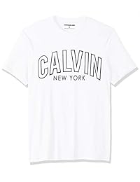 Camiseta con cuello redondo y manga corta Classic Bold Font Logo de Calvin Klein para hombre