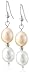 Sterling Silver 9-9.5mm Multi-Pink Freshwater Cultured Pearl Necklace, Bracelet and Hoop Earrings Set