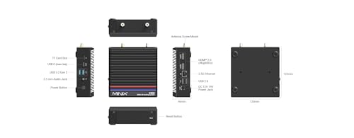 MINIX Fanless Mini PC, Intel 12th Gen N300, NEO Z300-0dB 16GB DDR4, 512GB M.2 PCIe x 4 SSD Micro Desktop Computer, 4K Dual Display/2.5G LAN, for Business Home Office Multi-Tasking